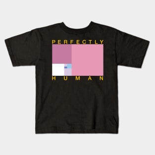 Perfectly Human - Bigender Pride Flag - Pink Main Kids T-Shirt